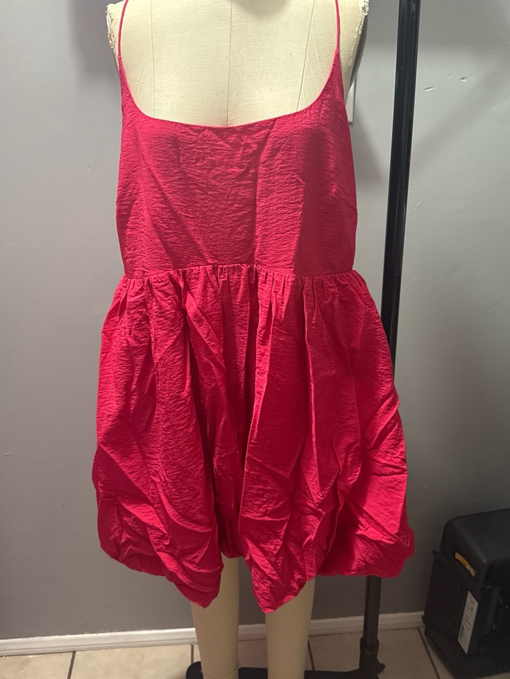 Forever 21 Hot Pink Bubble Hem Sundress - Picture 2 of 4